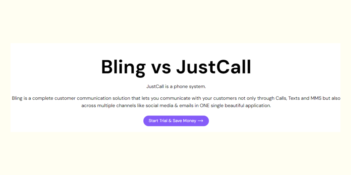 Justcall Alternative Bling Bling Vs Justcall Comparison