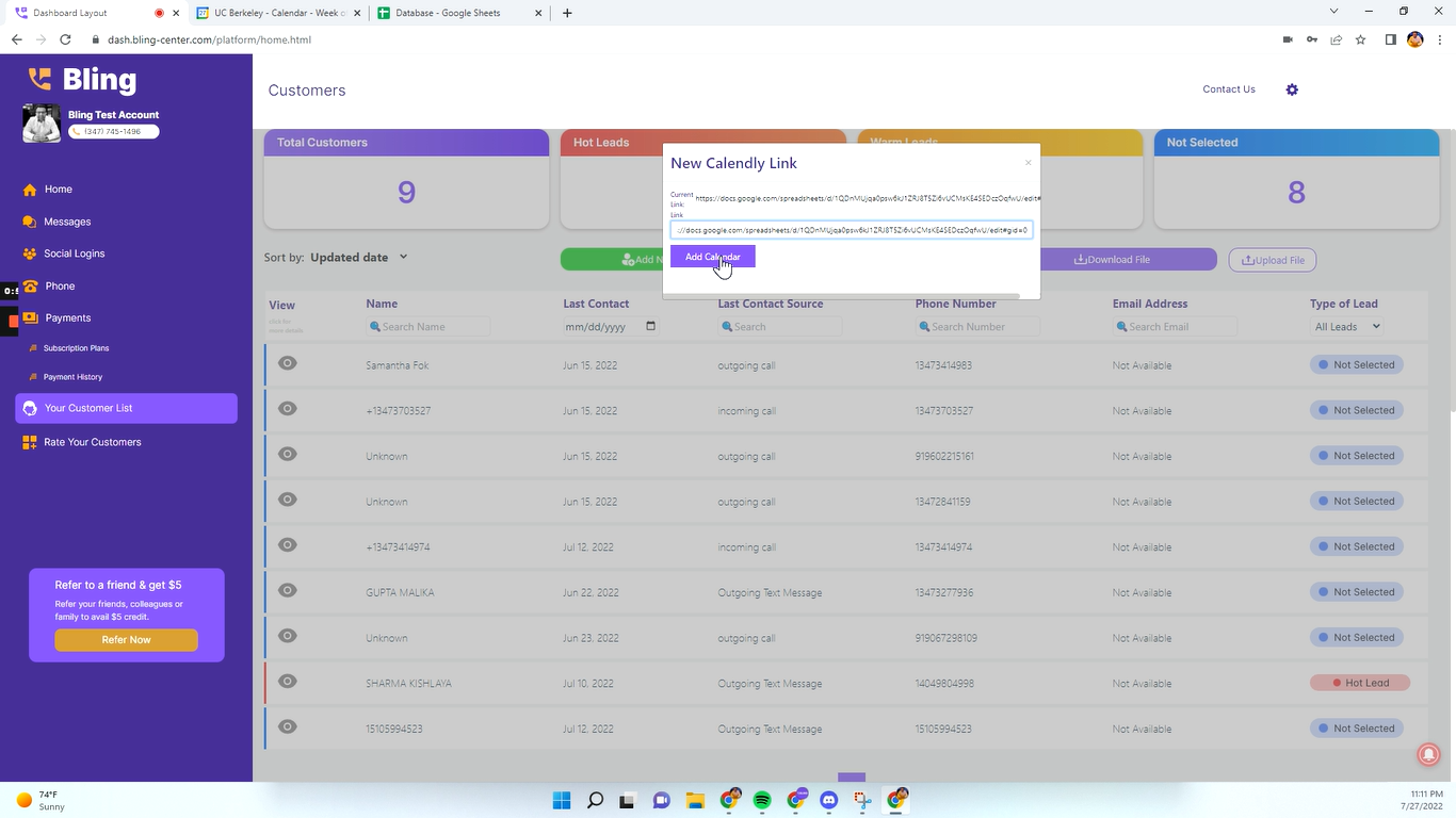 Linking Google Docs/Sheets to Bling