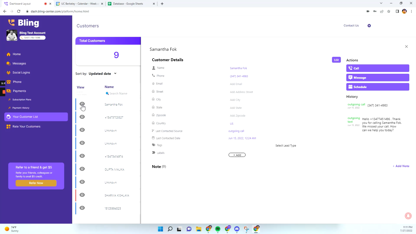 Linking Google Docs/Sheets to Bling