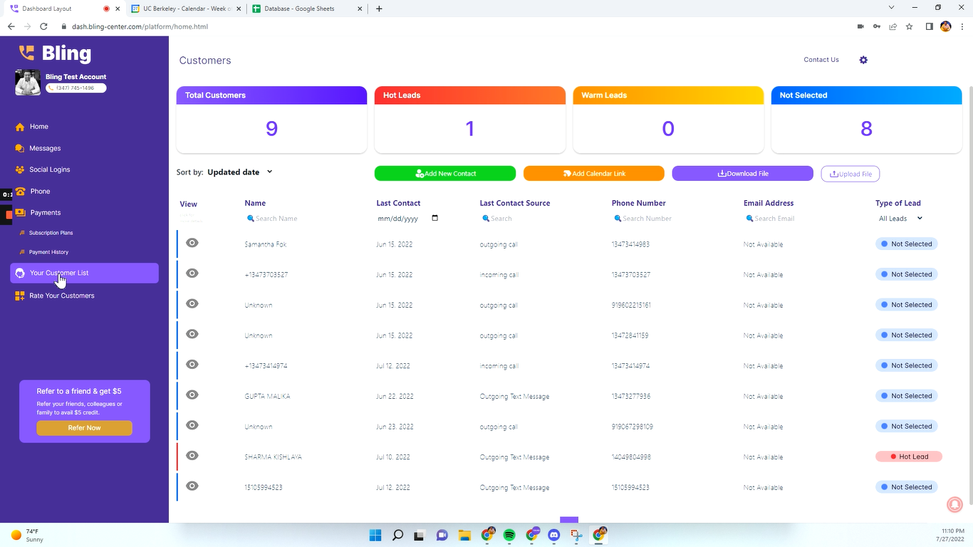 Linking Google Docs/Sheets to Bling