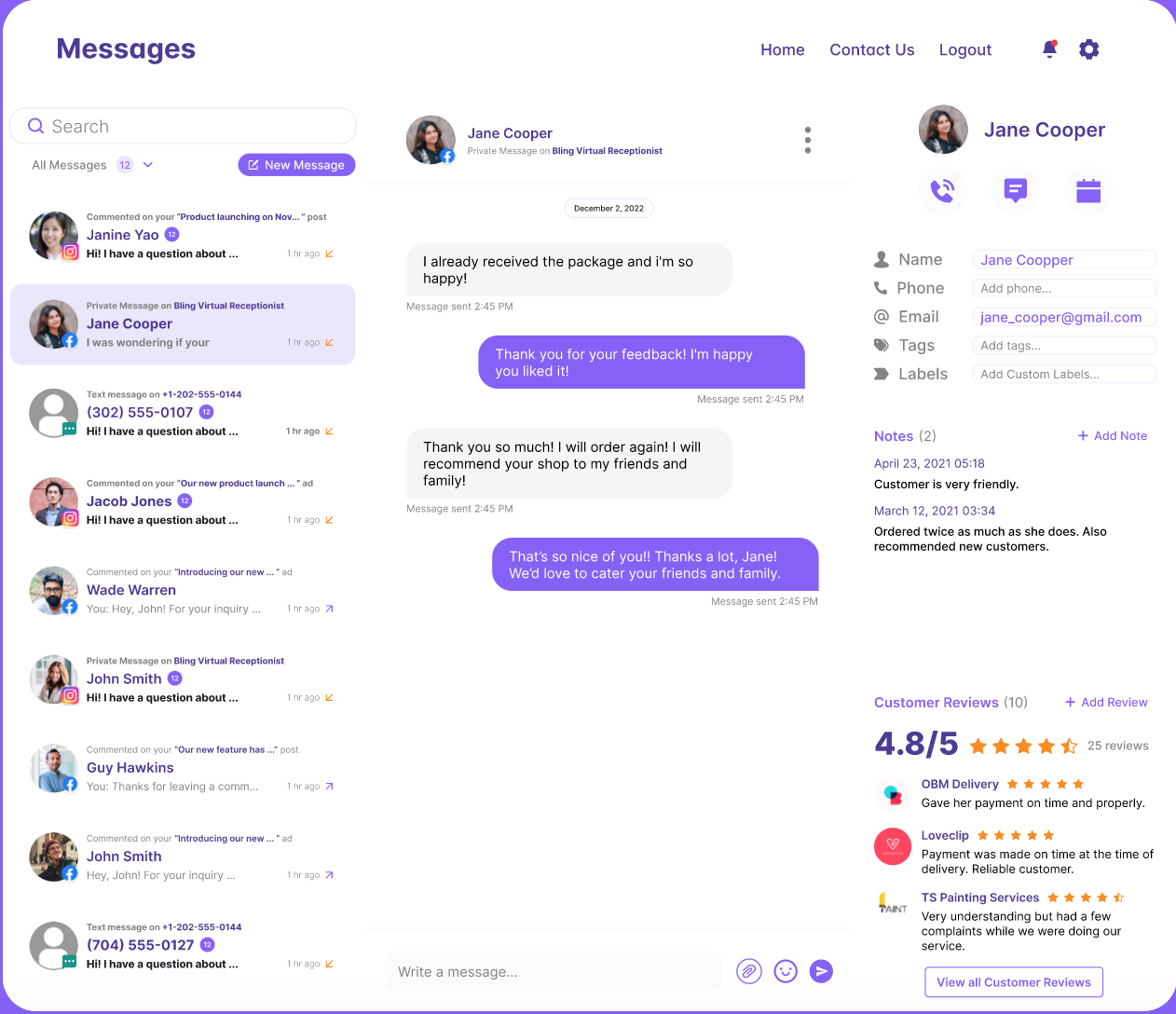 positive customer conversation image